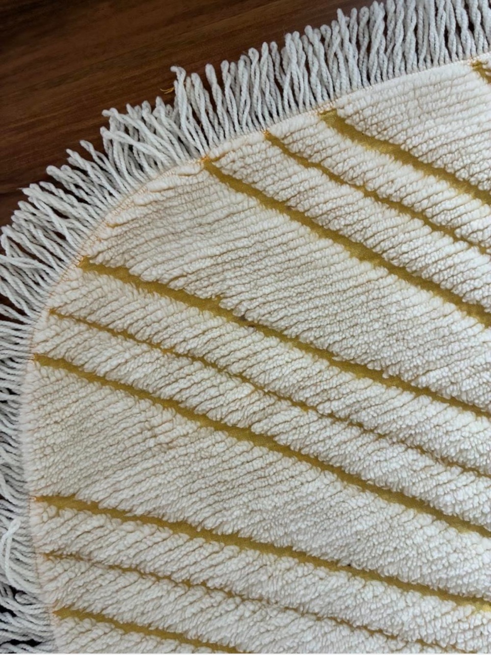 Vintage Chenille Floral Bed Spread White Butter Yellow Fringe Trim Full/Queen - Picture 8 of 8